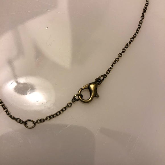 Vintage Pyrex Old Orchard handmade upcycled owl pendant and necklace charm - Picture 5 of 6